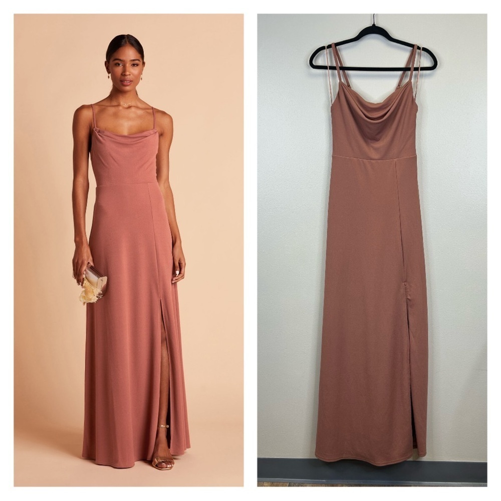 Dusty Rose Maxi Dress Bridesmaid Wedding Bridal Prom Size XS Event Party Dance